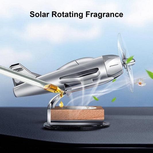 3d Airplane Aircraft Shaped Solar Powered Rotating Fan Car